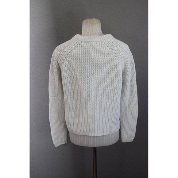 Quince Fisherman Sweater XS Womens Crewneck Organic Cotton White - Picture 3 of 6